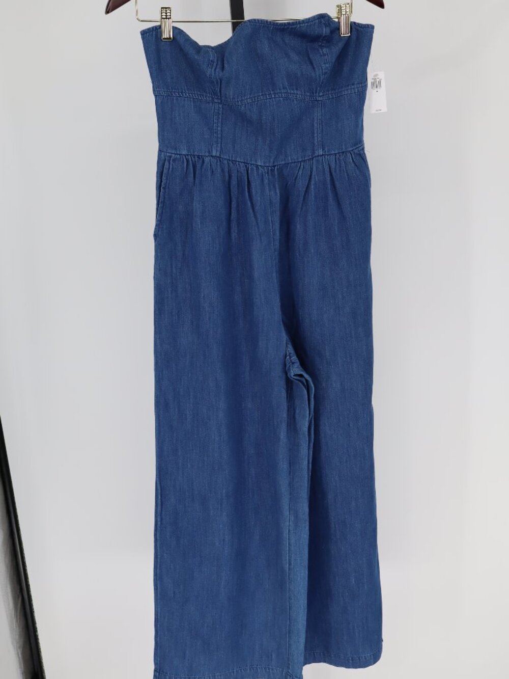 Cotton chambray jumpsuit, Old Navy Tie-Shoulder Corset Cami Wide Leg